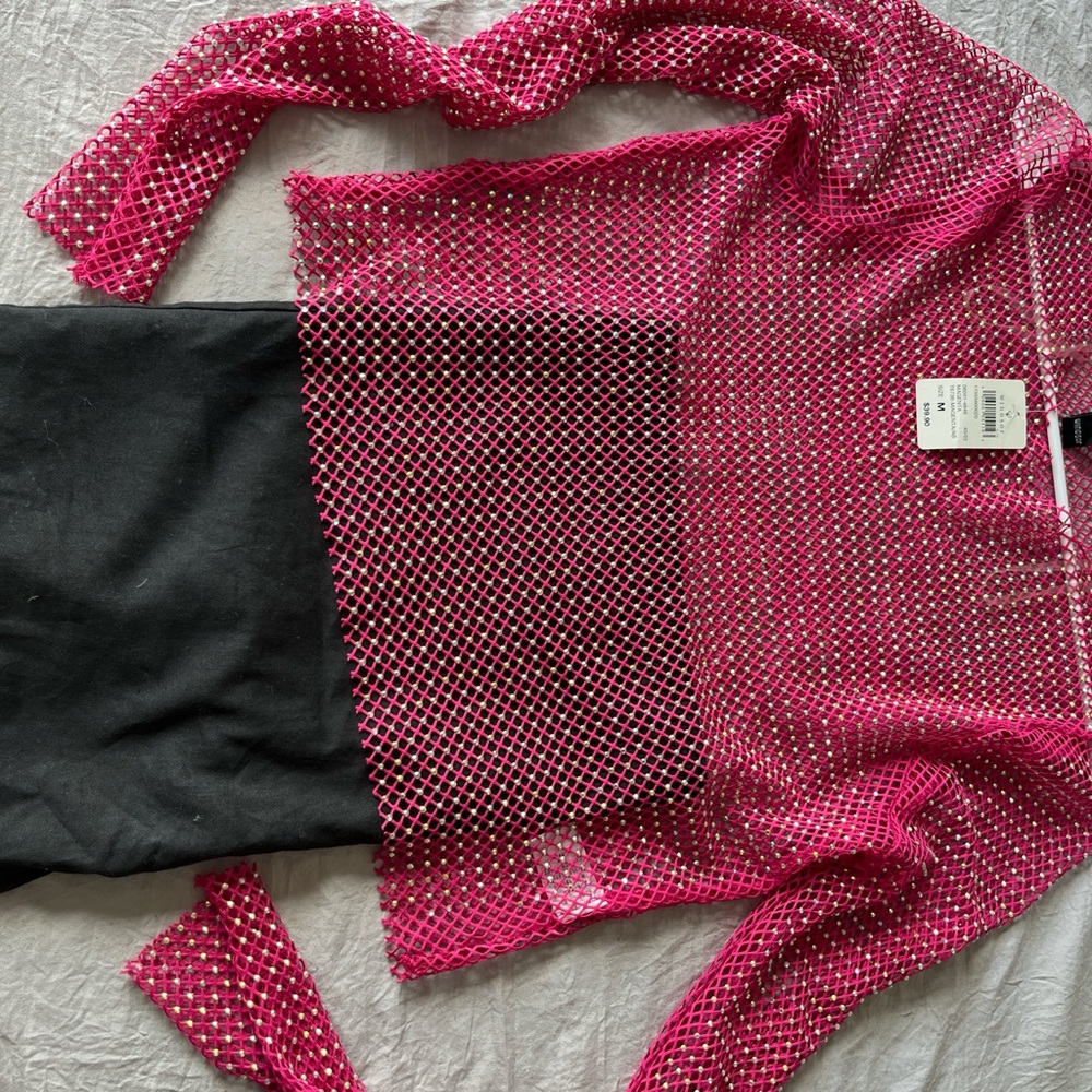 Windsor Magenta Mesh Top